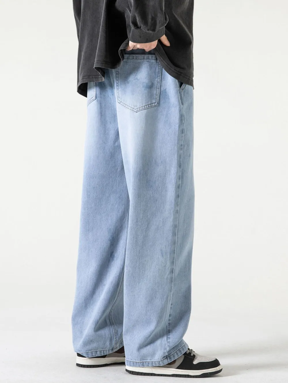 Men's Full Size Drawstring Wide Leg Jeans Plus Size, image 14