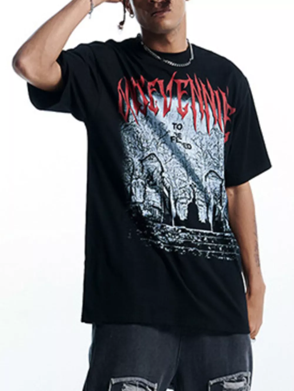 Men's Graphic Round Neck Short Sleeve T-Shirt, image 2