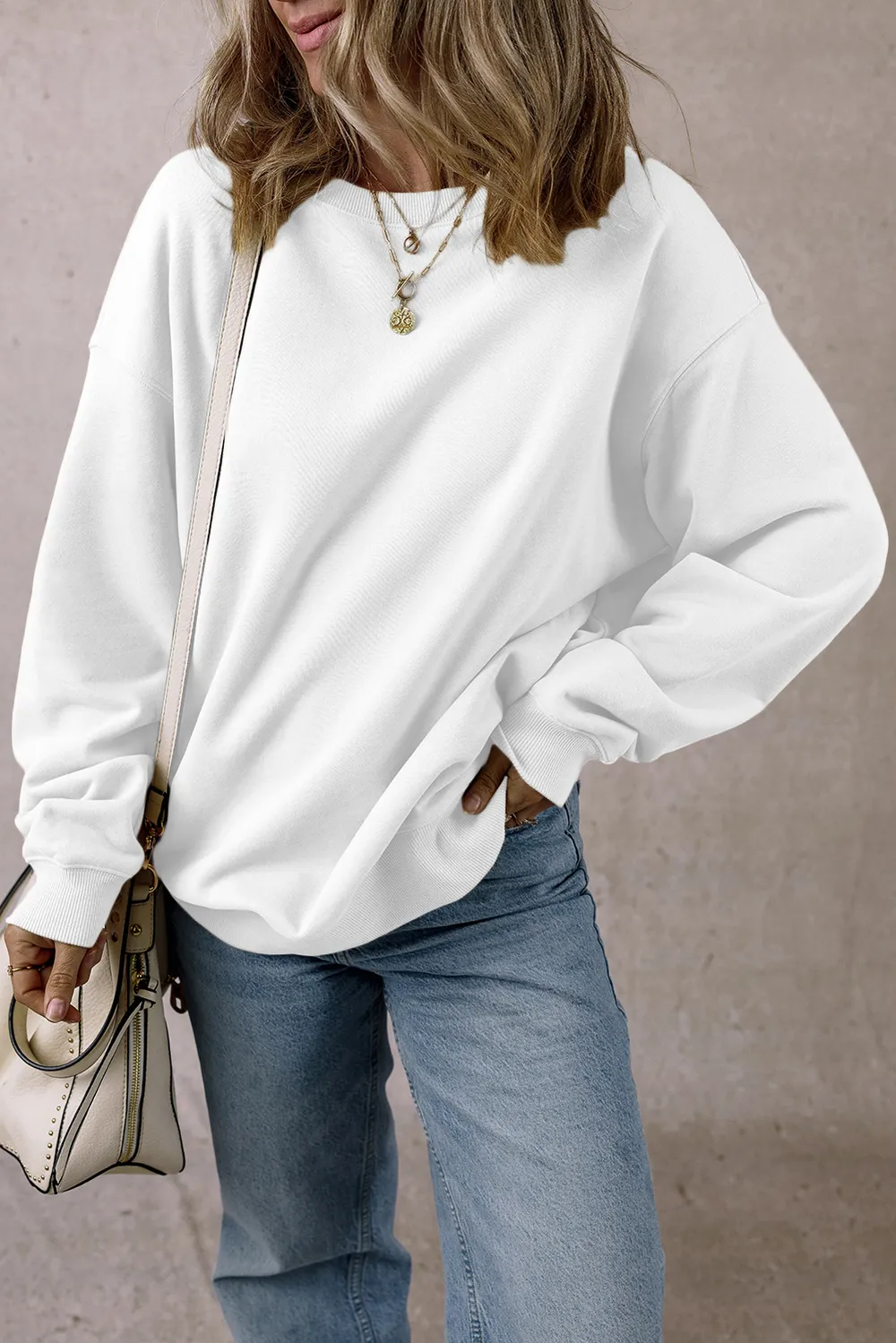 Round Neck Long Sleeve Sweatshirt, image 13