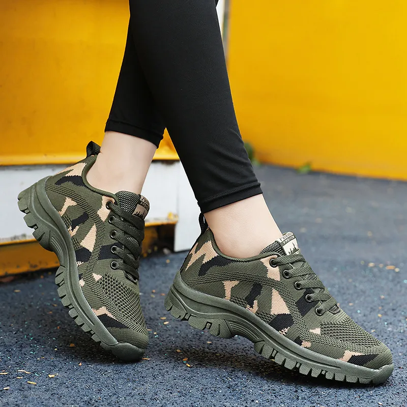 Camouflage Lace Up Mesh Breathable Athletic, image 3