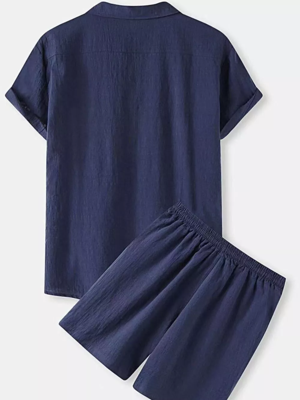 Men's Full Size Button Up Short Sleeve Shirt and Shorts Set Plus Size, image 12