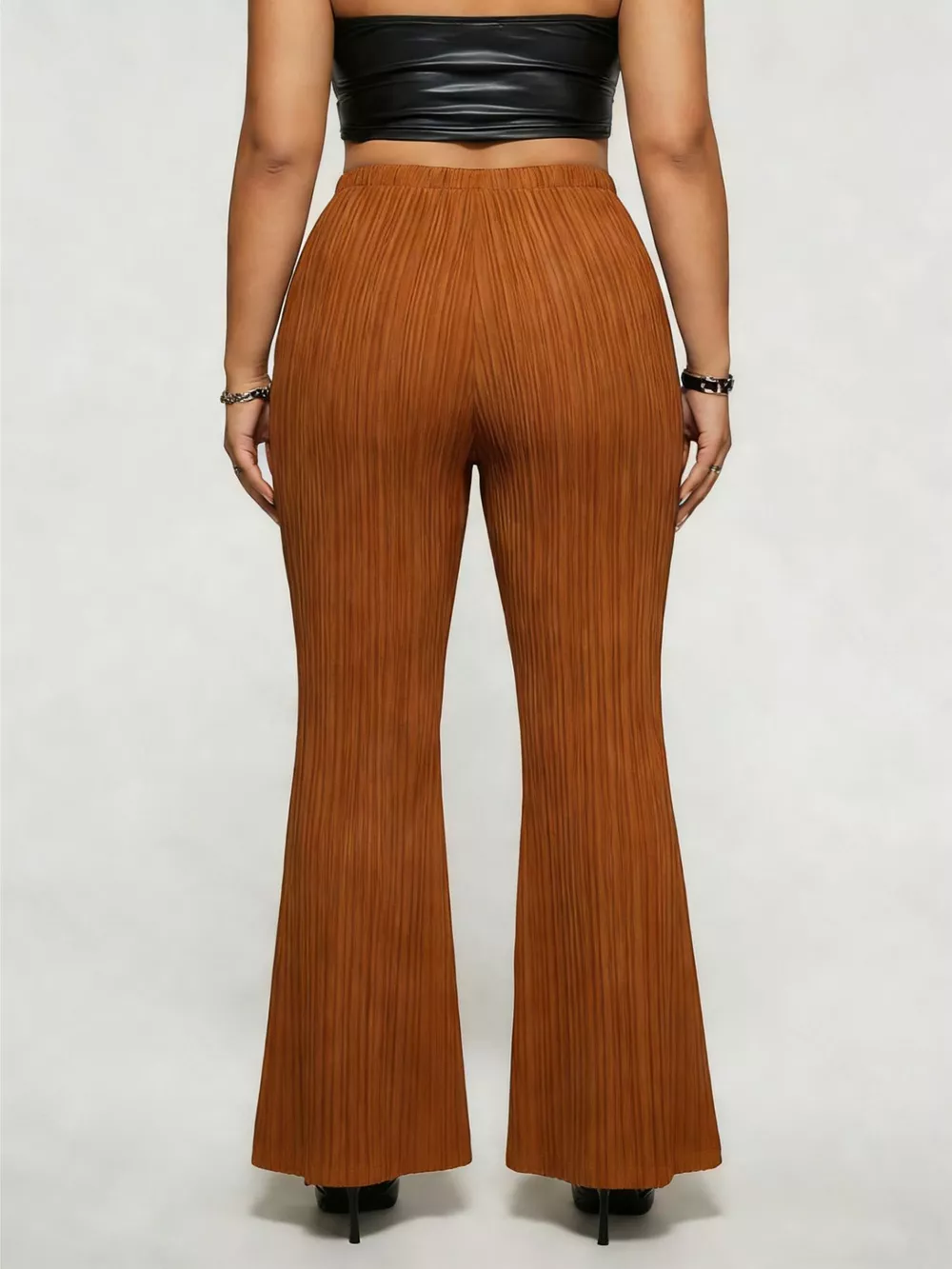 Plus Size High Waist Flare Pants, image 5