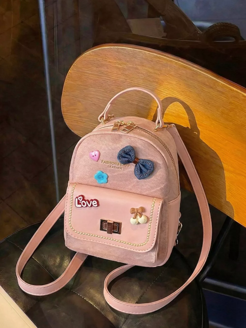 PU Leather Backpack Bag, image 6