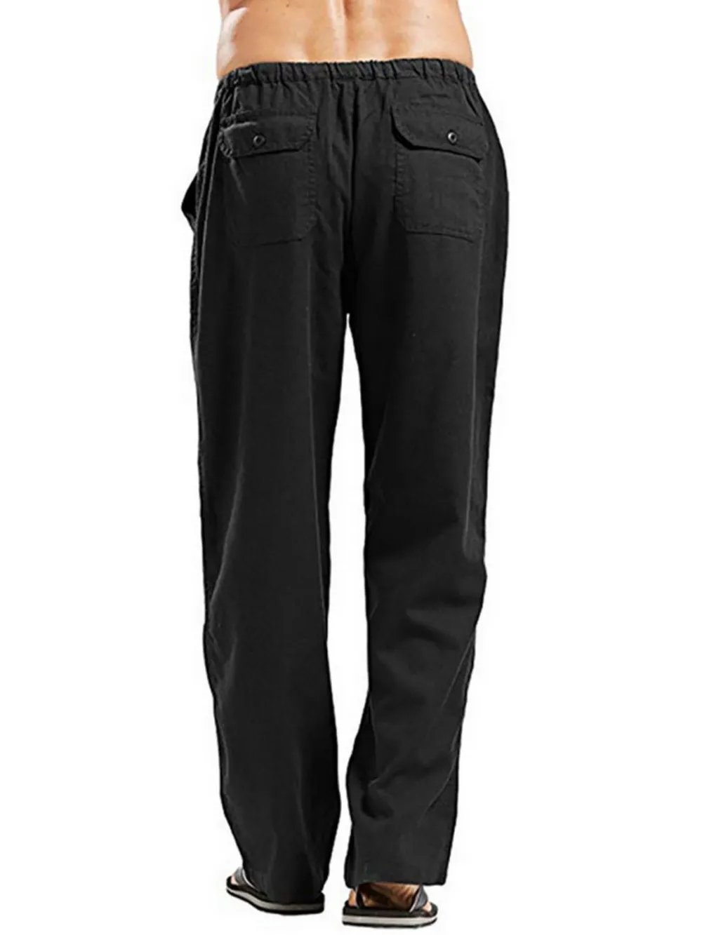 Men's Full Size Drawsting Straight Leg Pants Plus Size, image 8