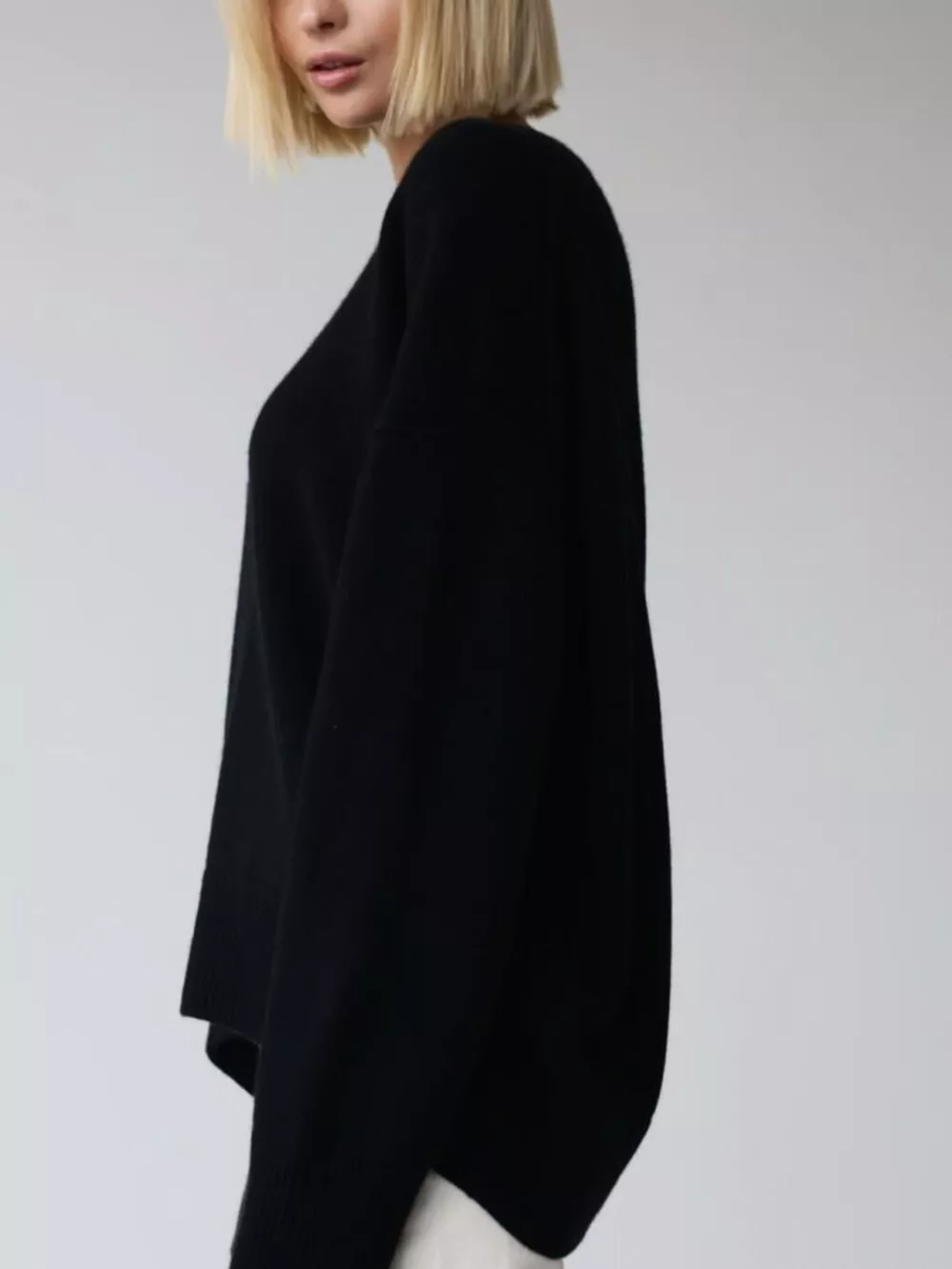 Ribbed Hem Round Neck Sweater, image 13