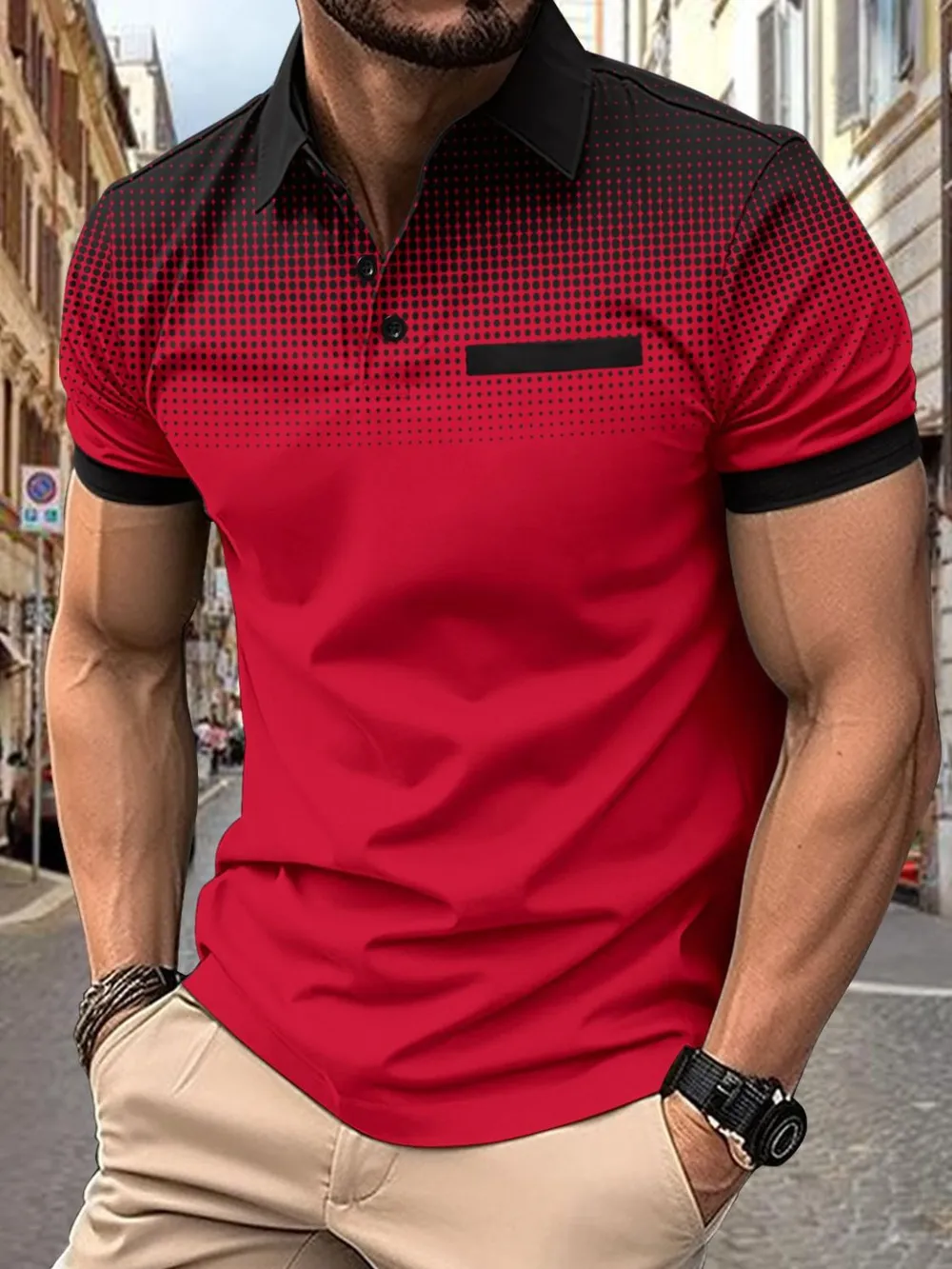 Men's Full Size Collared Neck Short Sleeve Polo Plus Size, image 6