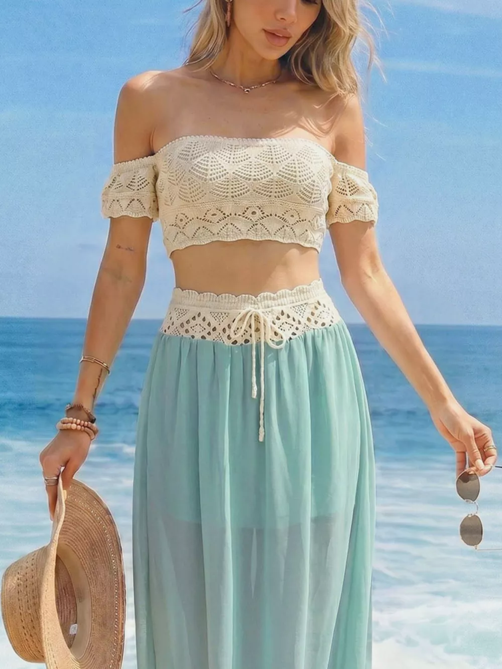 Crochet Top and Maxi Skirt Set, image 10