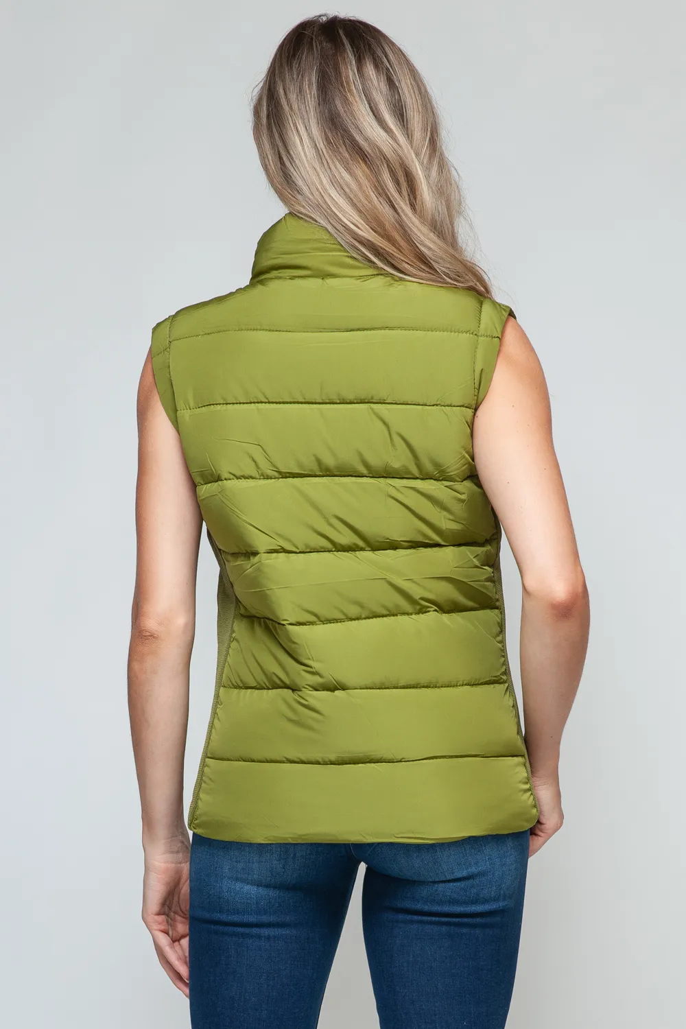 Zip Up Turtleneck Vest with Pockets, image 2