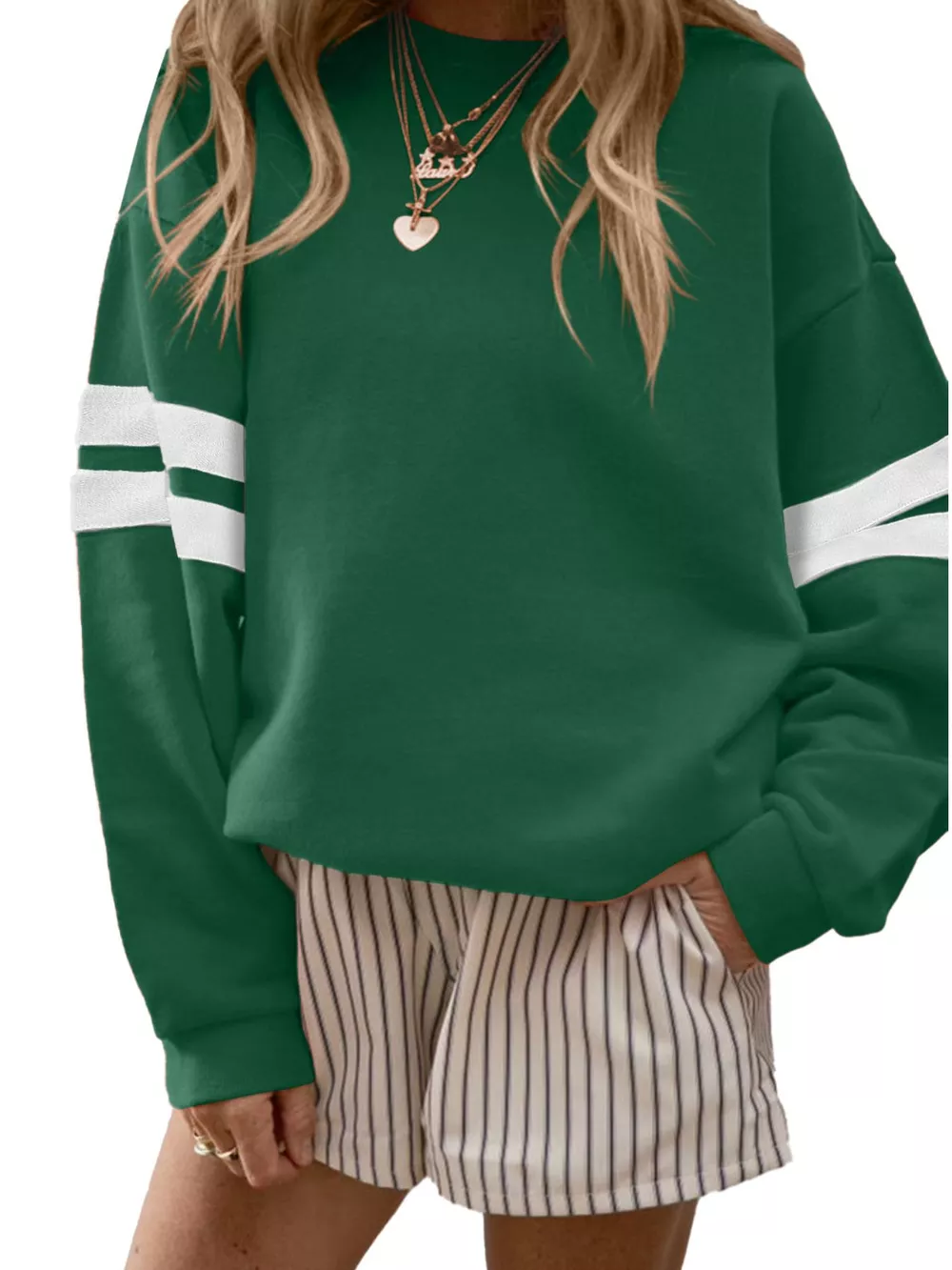 Striped Dropped Shoulder Sweatshirt, image 17