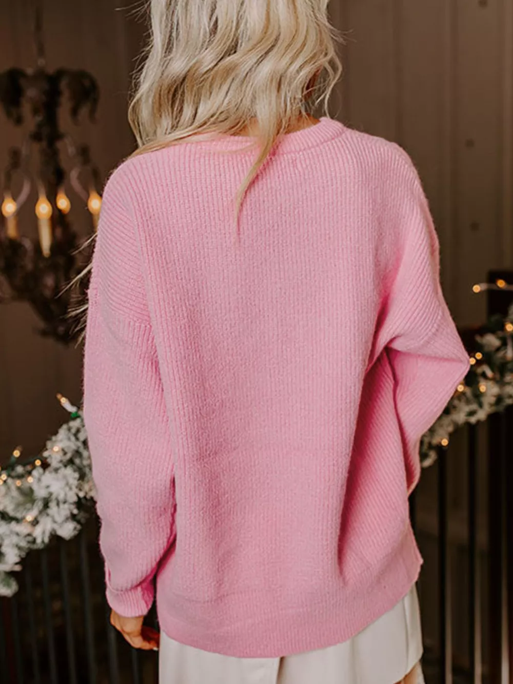 Merry Candy Cane Christmas Crew Neck Sweater, image 3