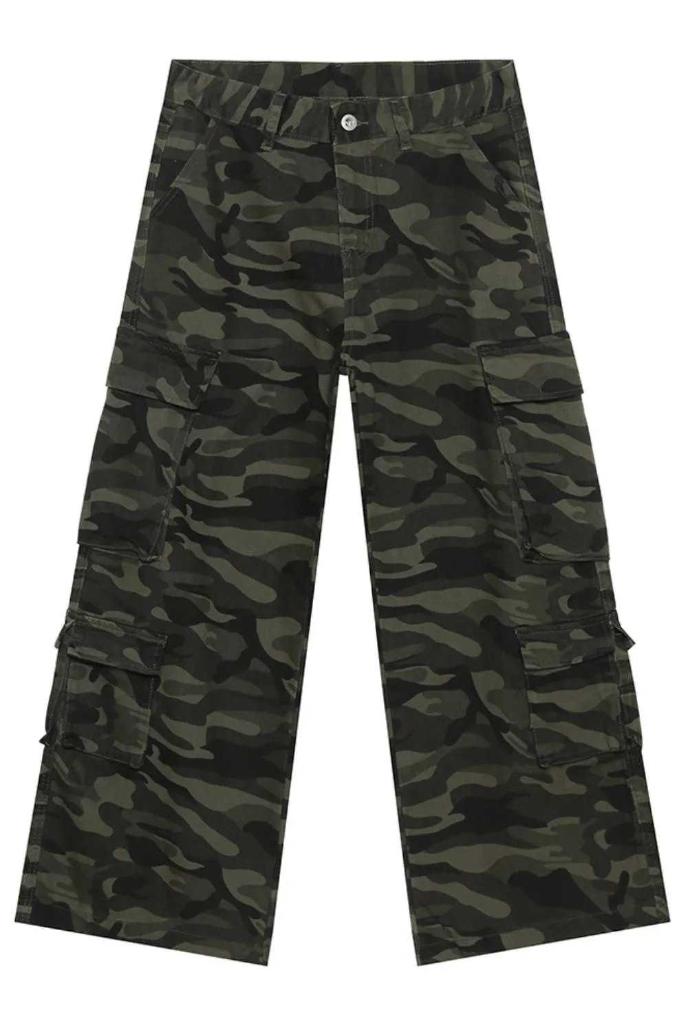 Camouflage Jeans with Cargo Pockets