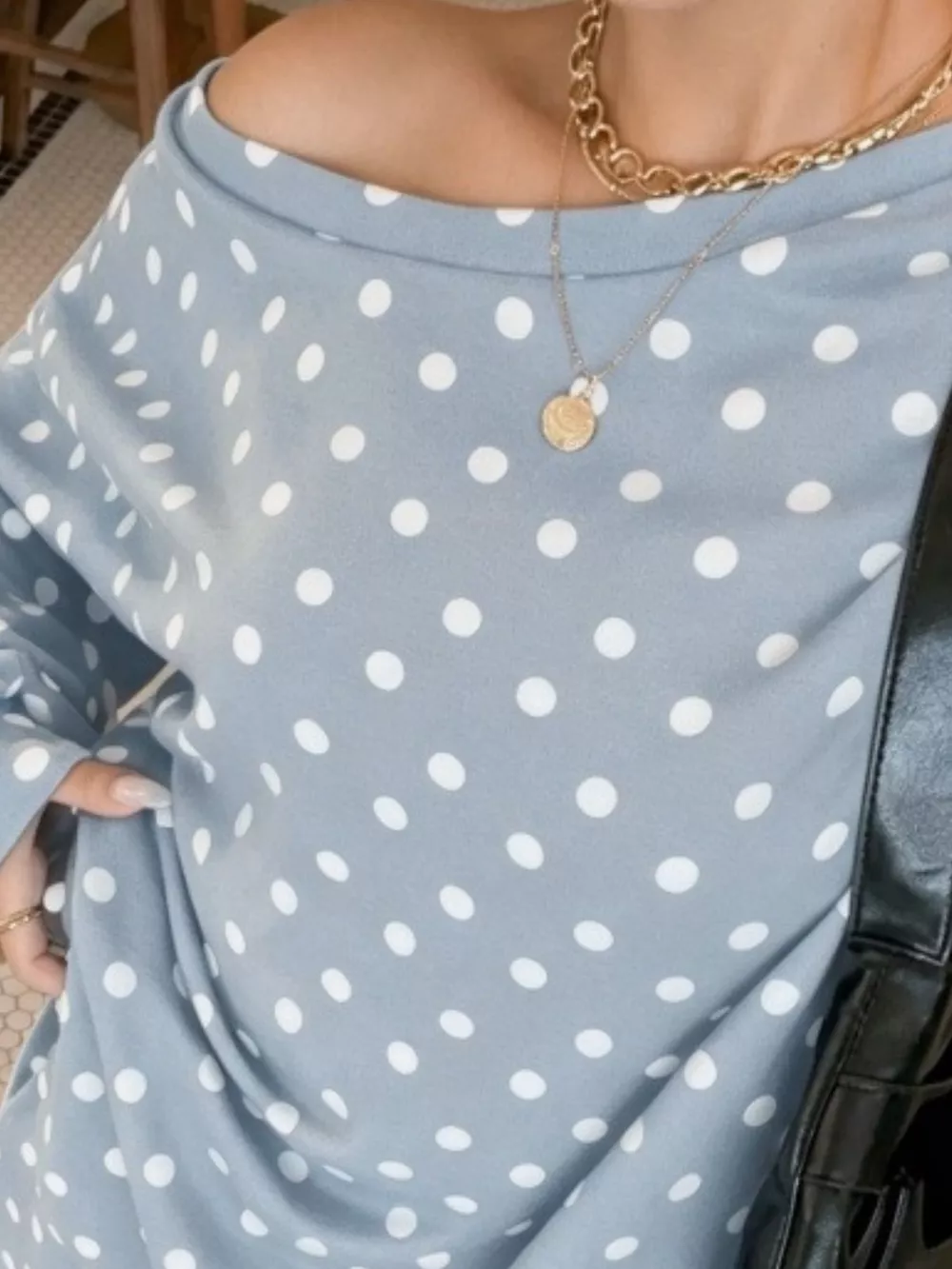 Polka Dot Boat Neck Top and Pants Set, image 17