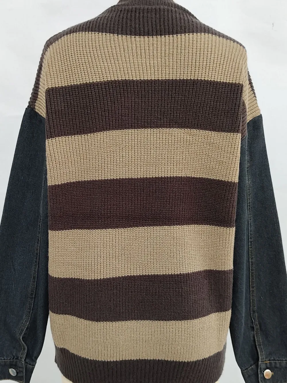 Contrast Round Neck Long Sleeve Sweater, image 12