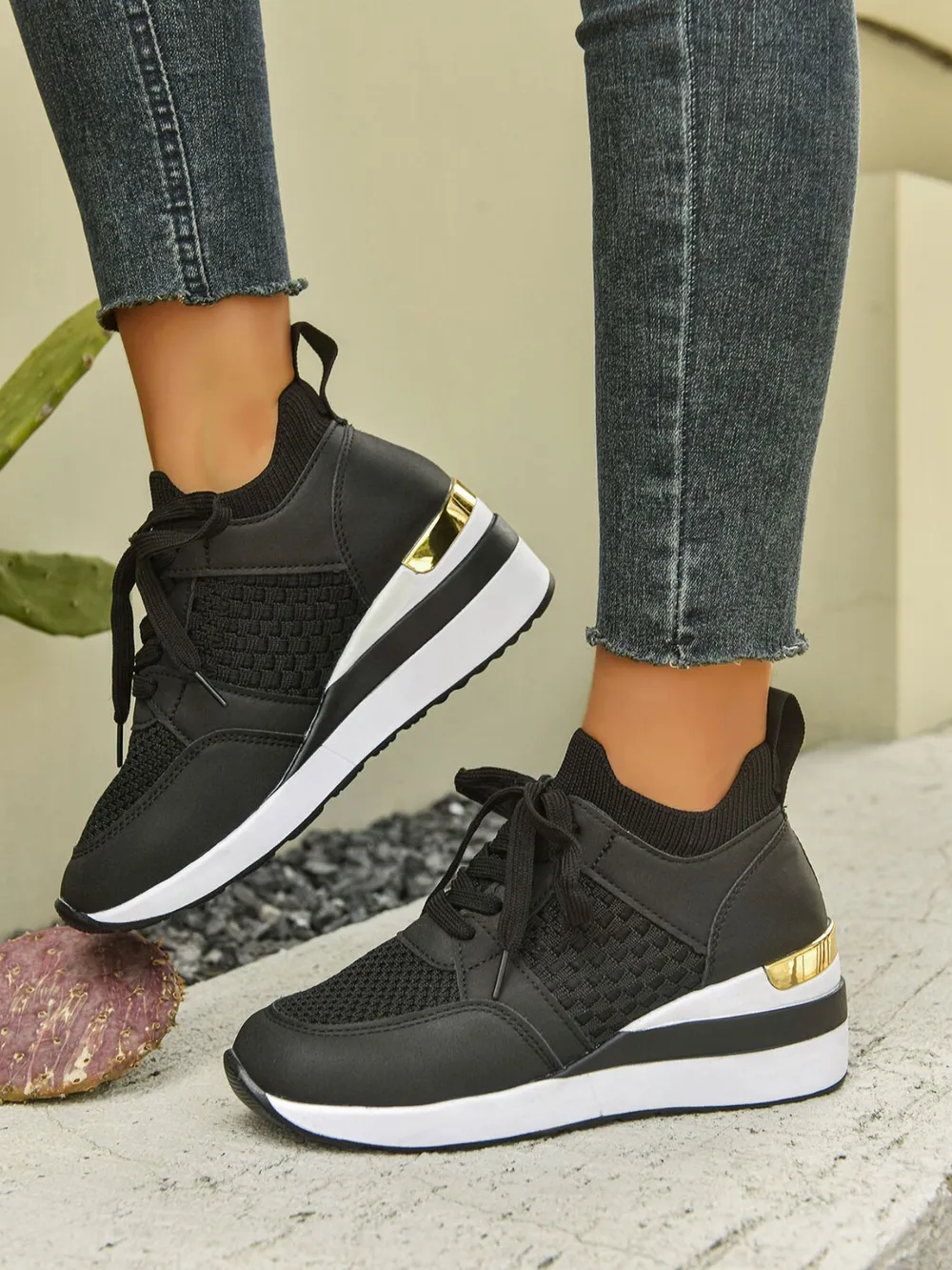 Lace Up Wedge Athletic, image 6