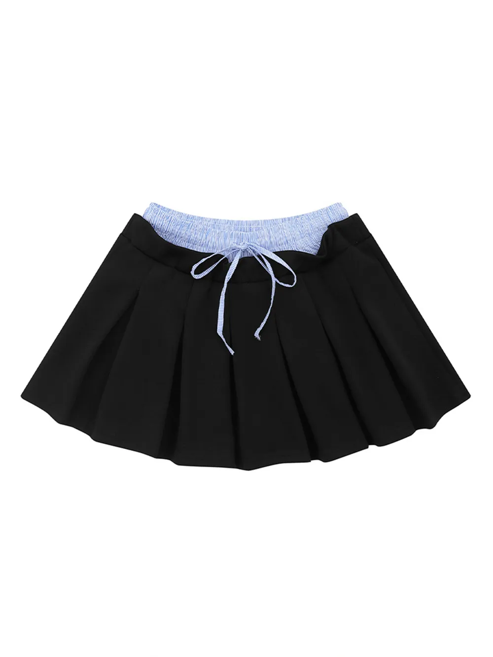 Drawstring Pleated Mini Skirt, image 12