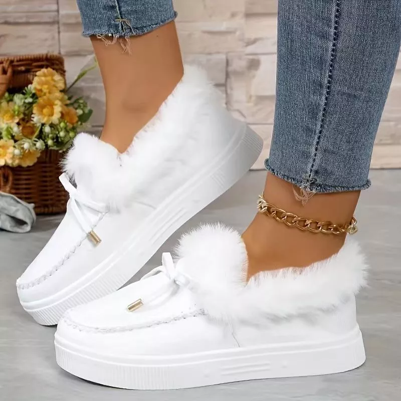 Fuzzy Round Toe Slip-Ons, image 20