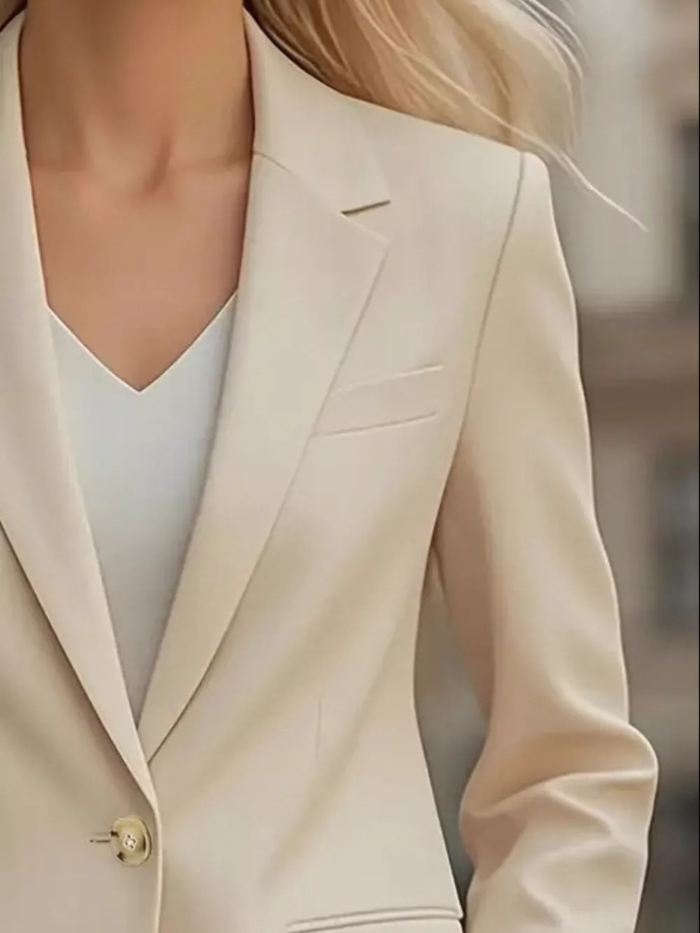Lapel Collar One Button Blazer, image 12