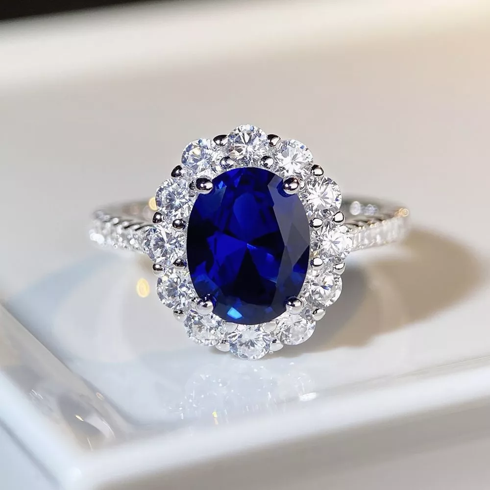 925 Sterling Silver Zircon Geometric Ring, image 3