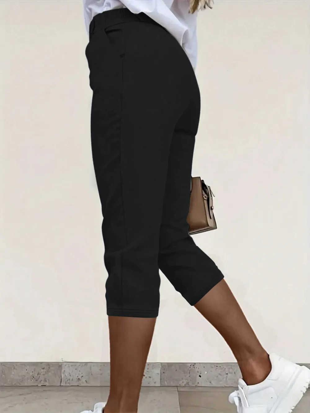 Pleated Detail Pants with Pockets, image 7