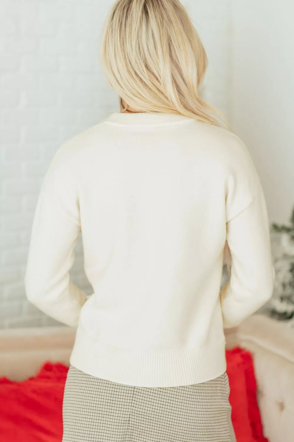 Sequin Bow Embellished Pullover Sweater, image 15