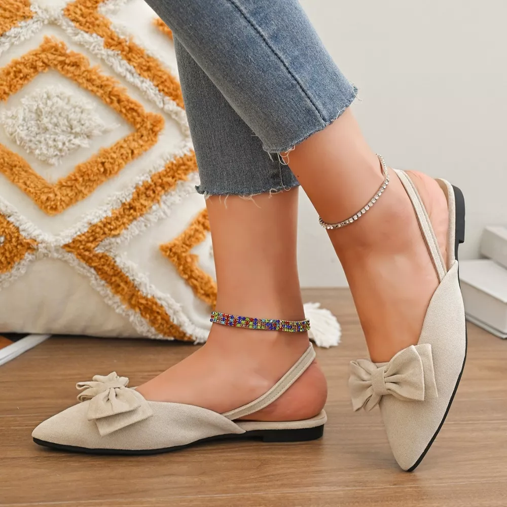 Bow-Decorated Slingback Sandals, image 18
