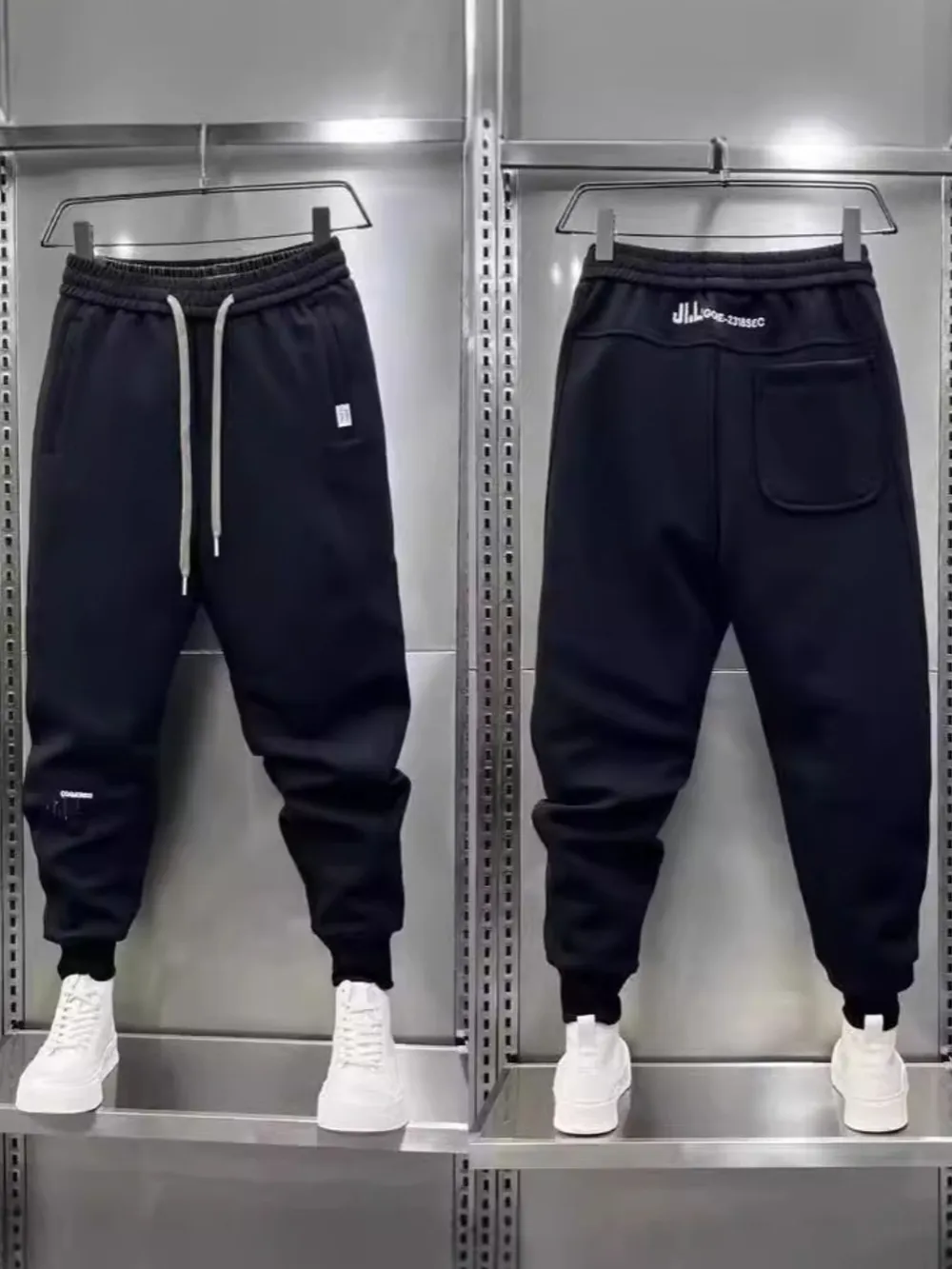 Men's Plus Size Drawstring Joggers with Pockets, image 3