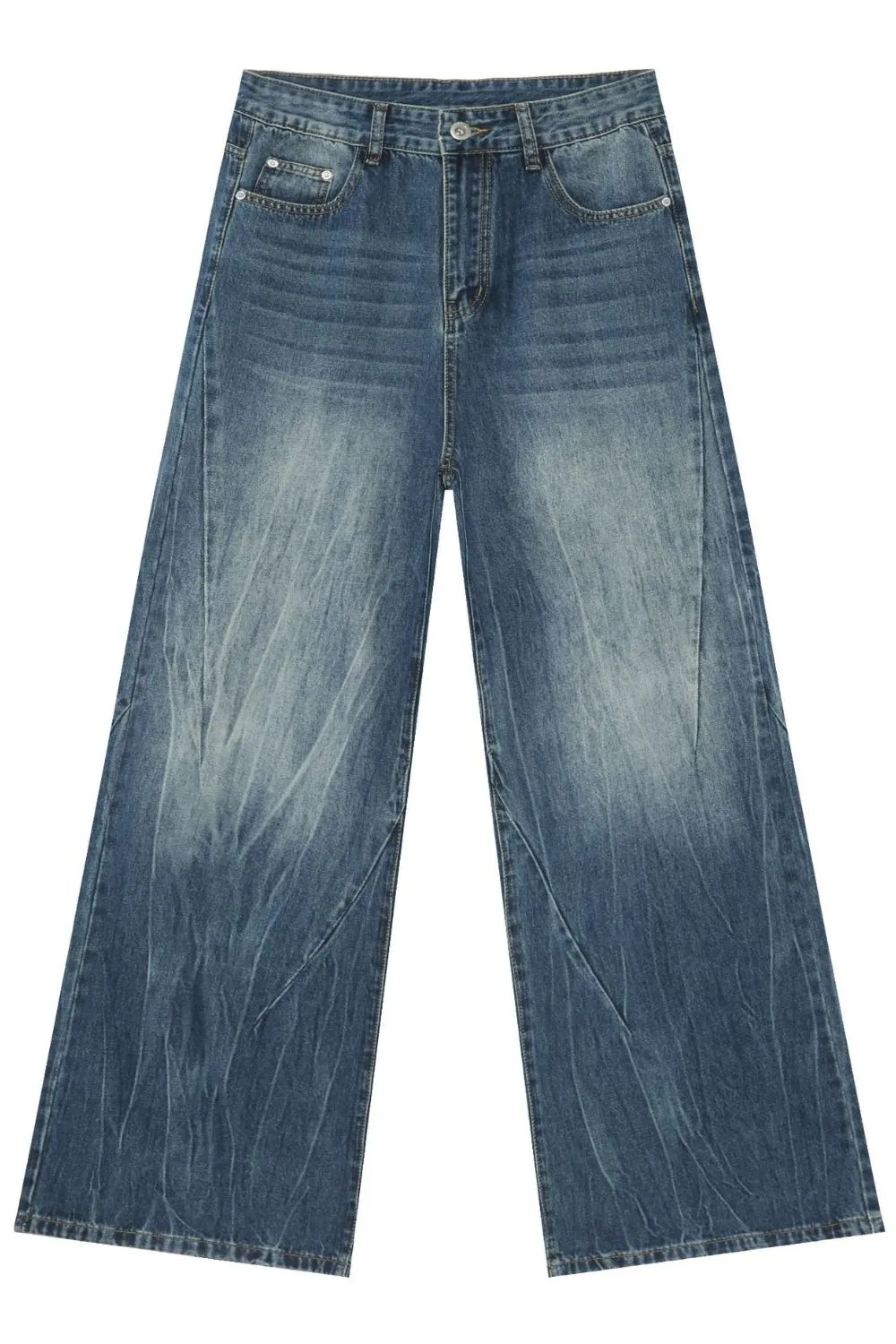 Men's Wide Leg Jeans with Pockets, image 5