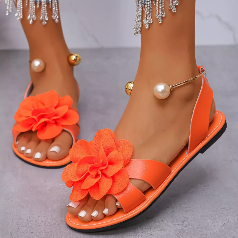 Flower Open Toe Sandals, image 4