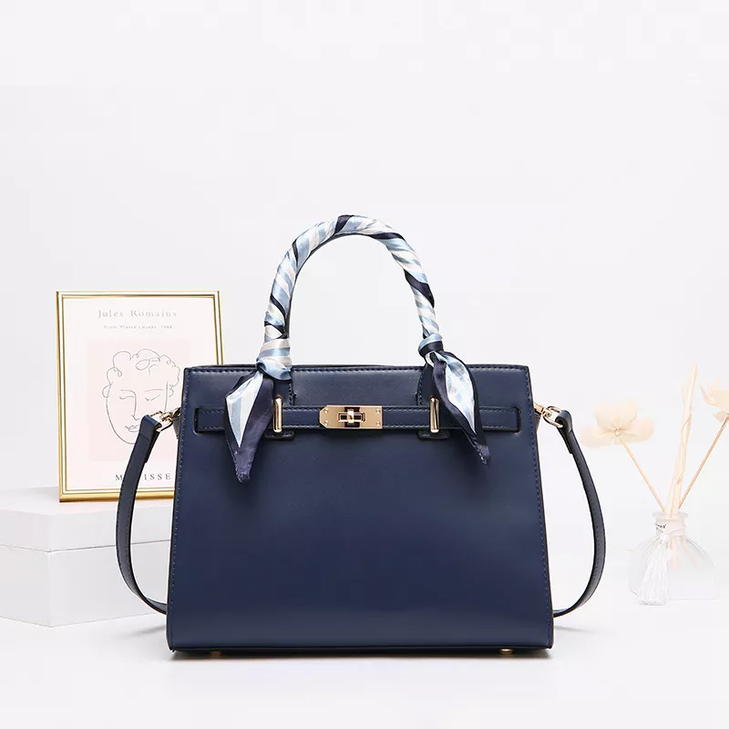 Leather Handbag with Detachable Shoulder Strap, image 2