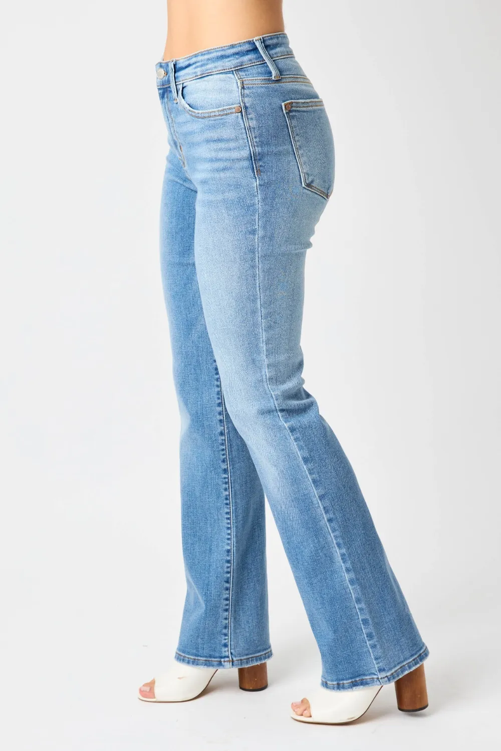 Full Size Mid-Rise Waist Straight Jeans, image 17