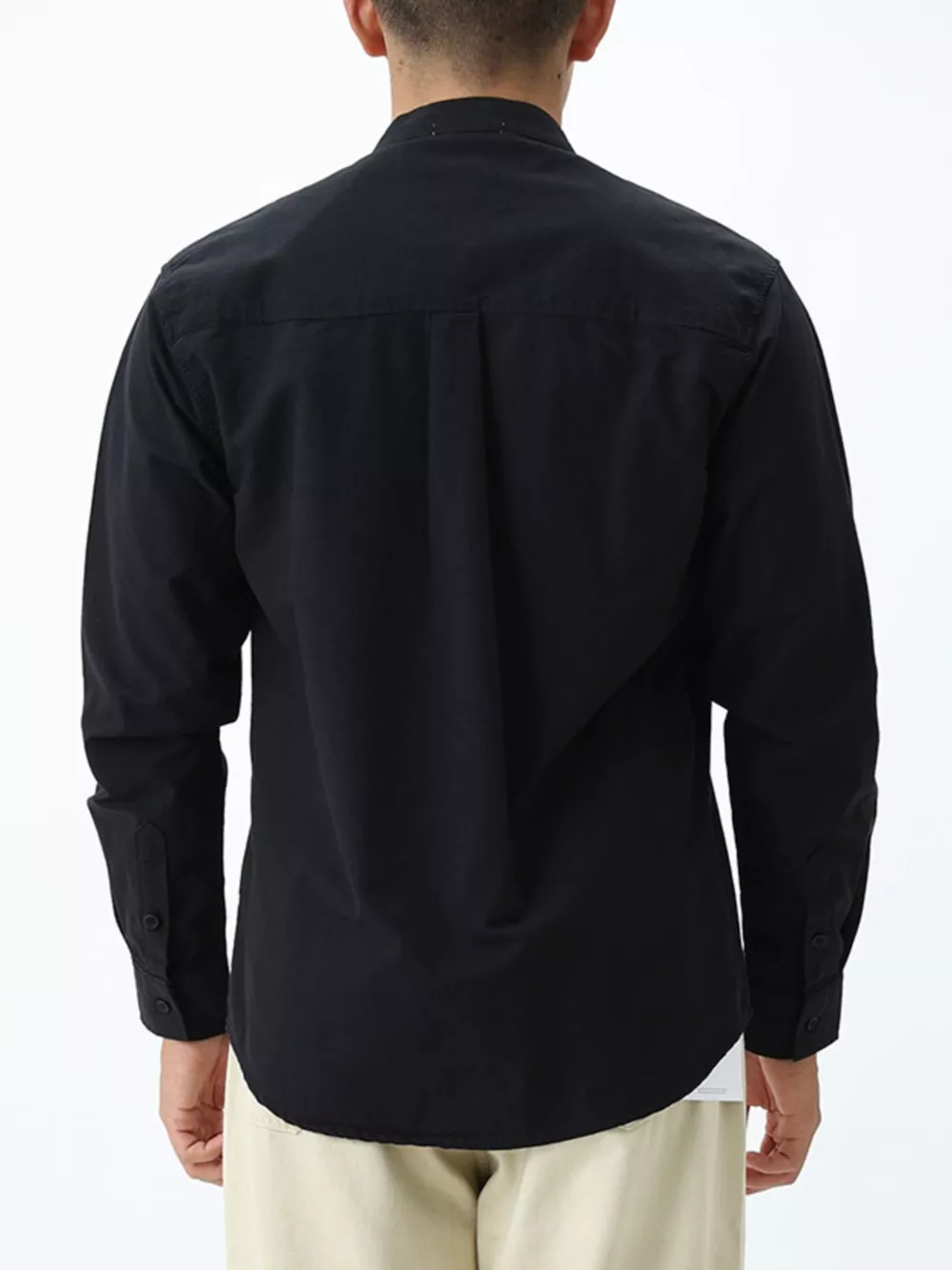 Men's Plus Size Casual Long Sleeve Shirt with Double Chest Pockets, image 7