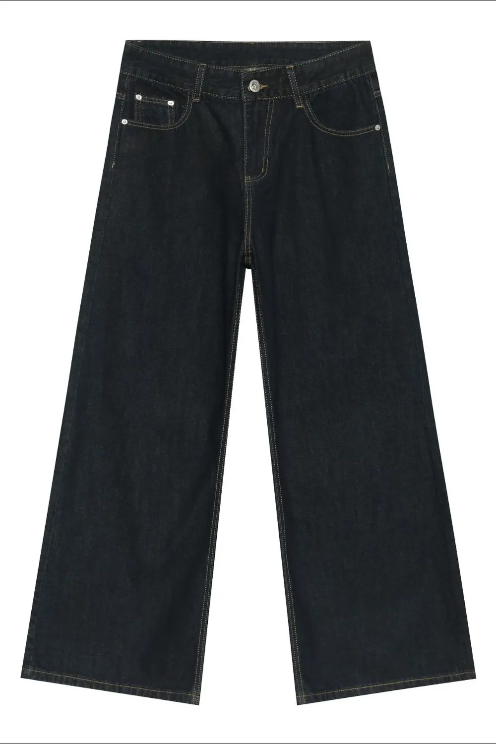 Men's Wide Leg Jeans with Pockets, image 6