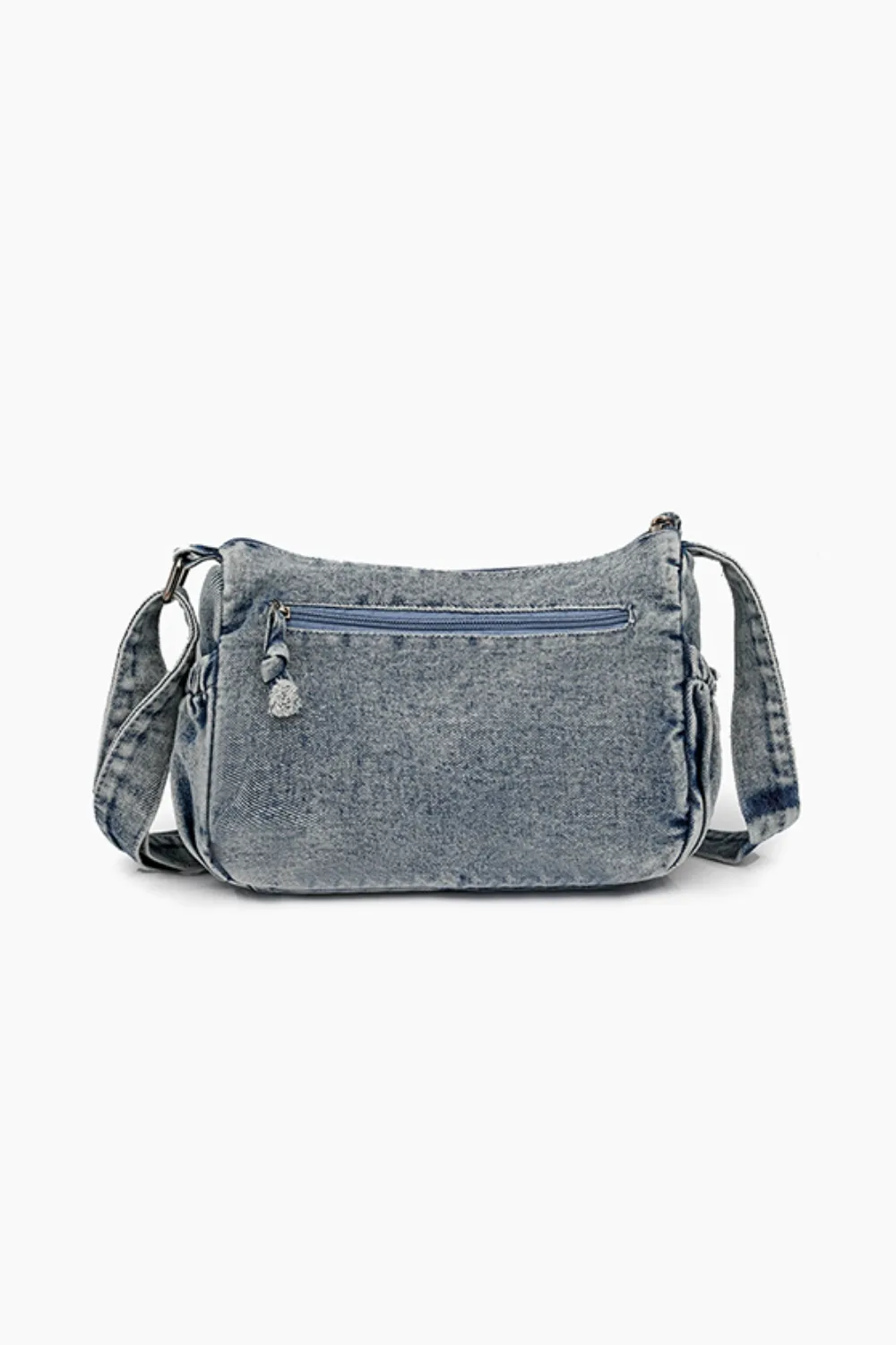 Adjustable Strap Denim Crossbody Bag, image 4