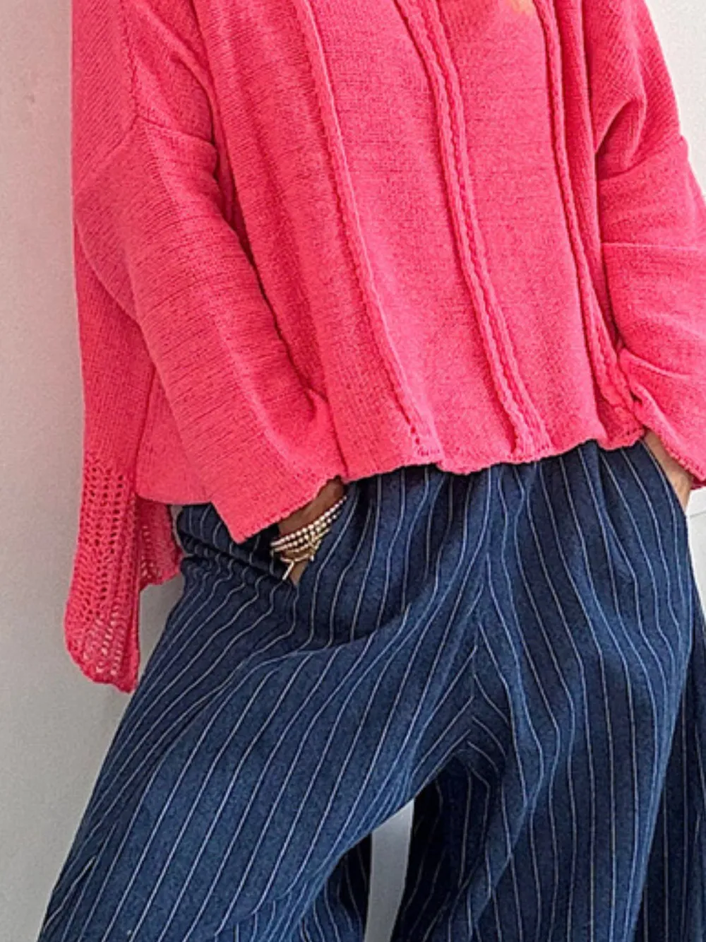 High-Low Drop Shoulder Sweater, image 9
