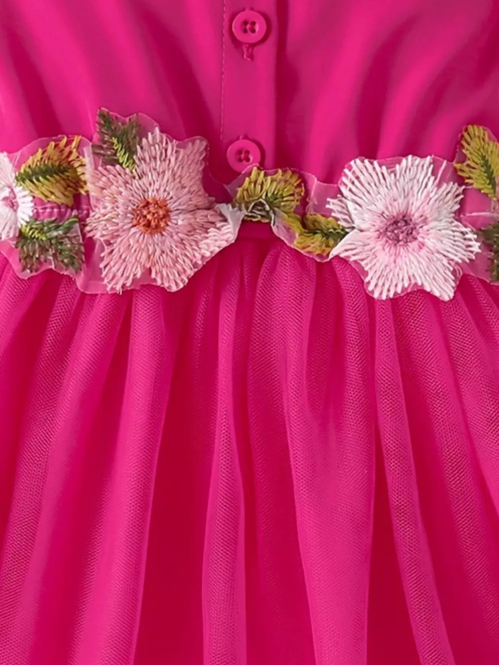 Children's Floral Ruffle Sleeve Dress, image 6