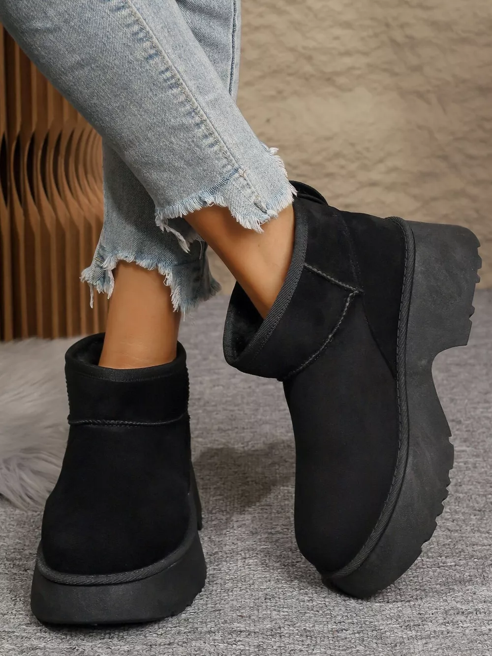 Round Toe Platform Boots, image 6