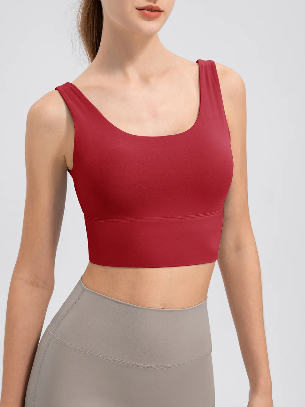 Scoop Neck Wide Strap Active Tank, image 29
