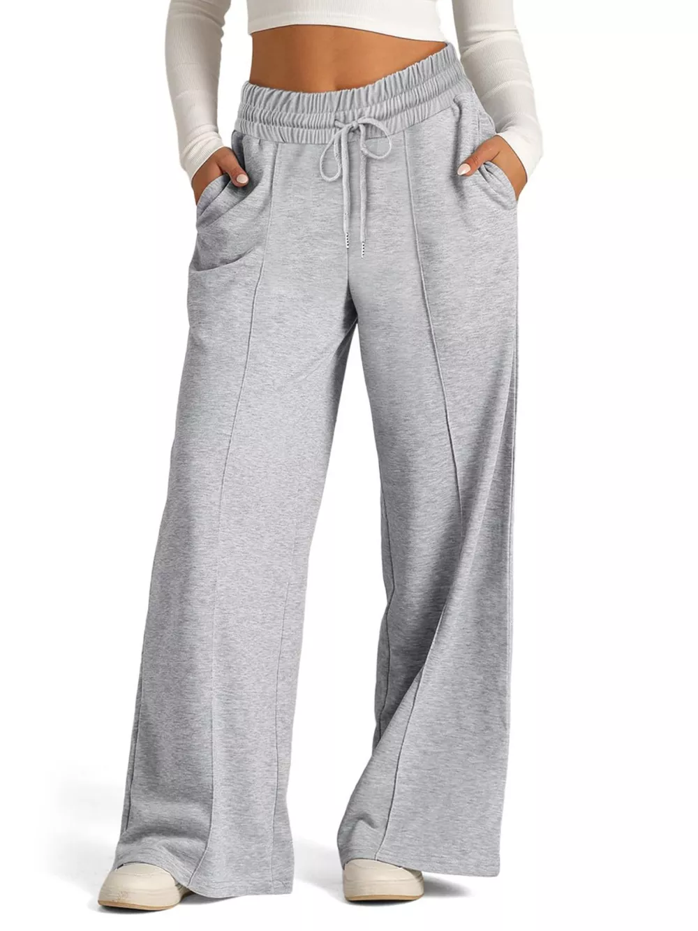 Drawstring Wide Leg Pants