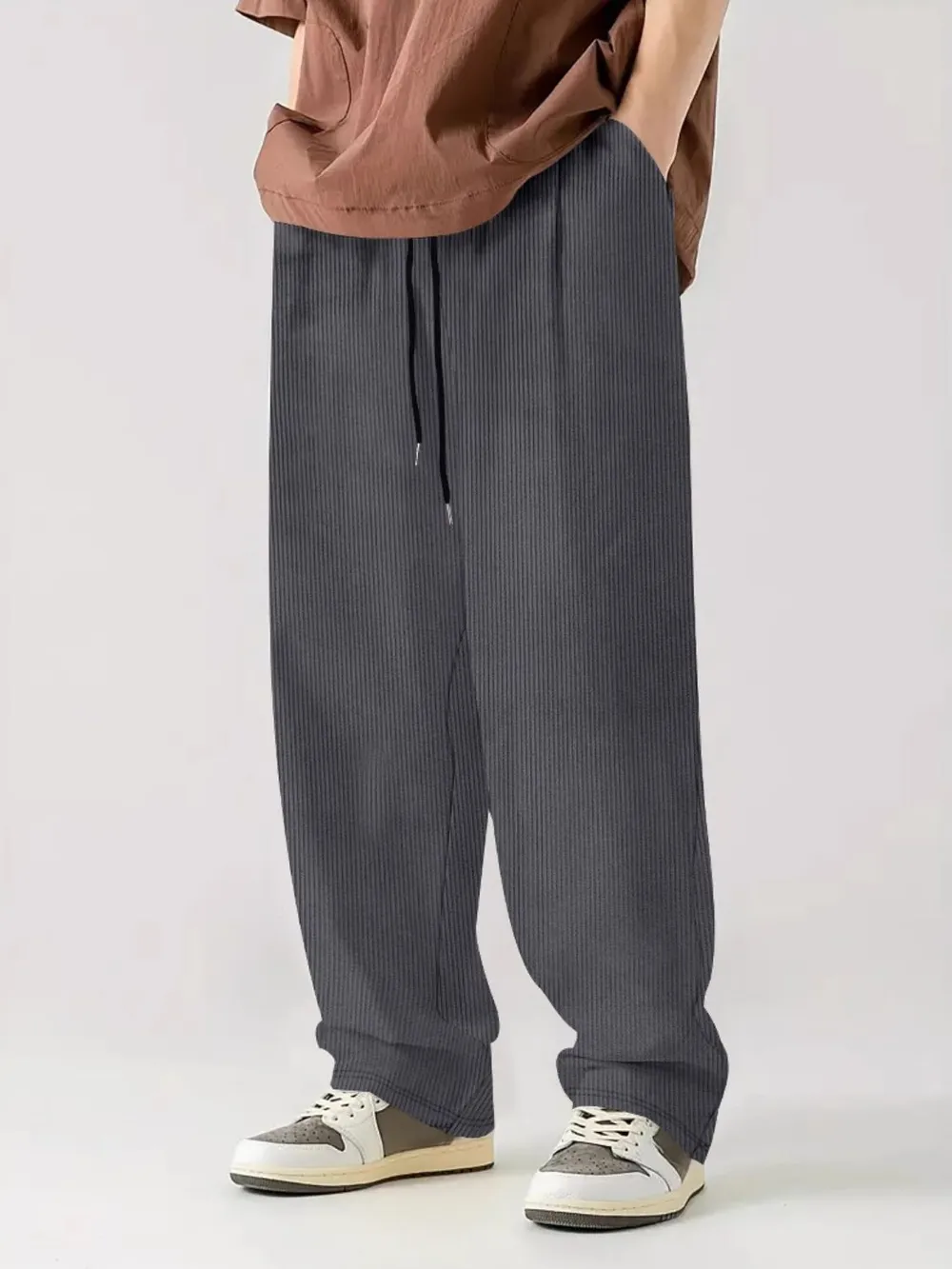 Men's Full Size Drawstring Wide Leg Pants Plus Size, image 2