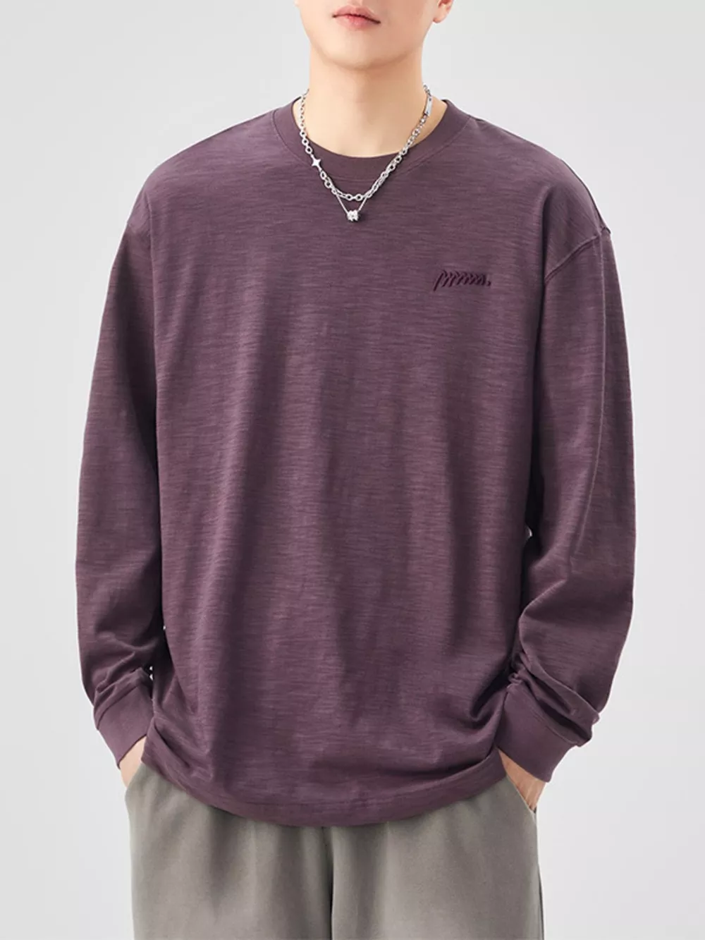 Men's Plus Size Casual Long Sleeve T-Shirt, image 10