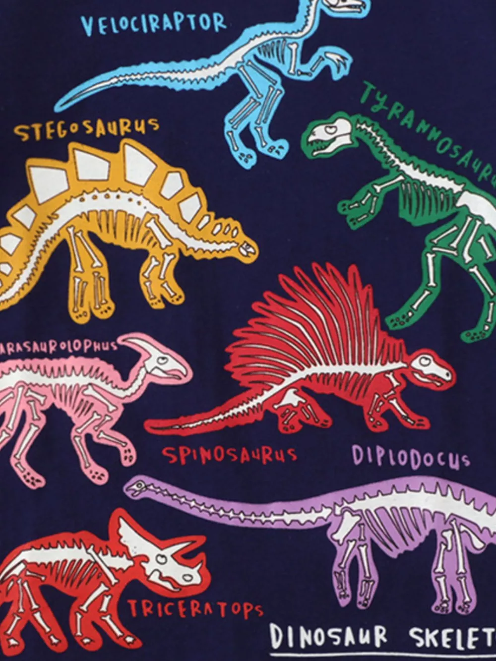 Children's Dinosaur Skeleton Short Sleeve T-Shirt, image 4
