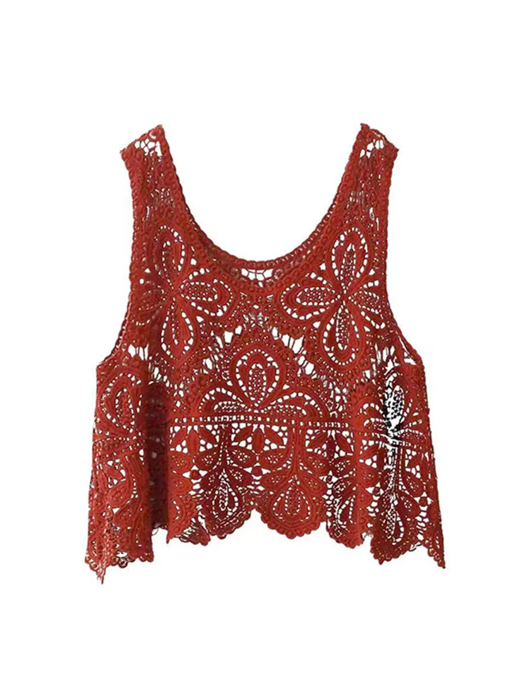 Cutout Scoop Neck Sleeveless Knit Cover Up, image 12