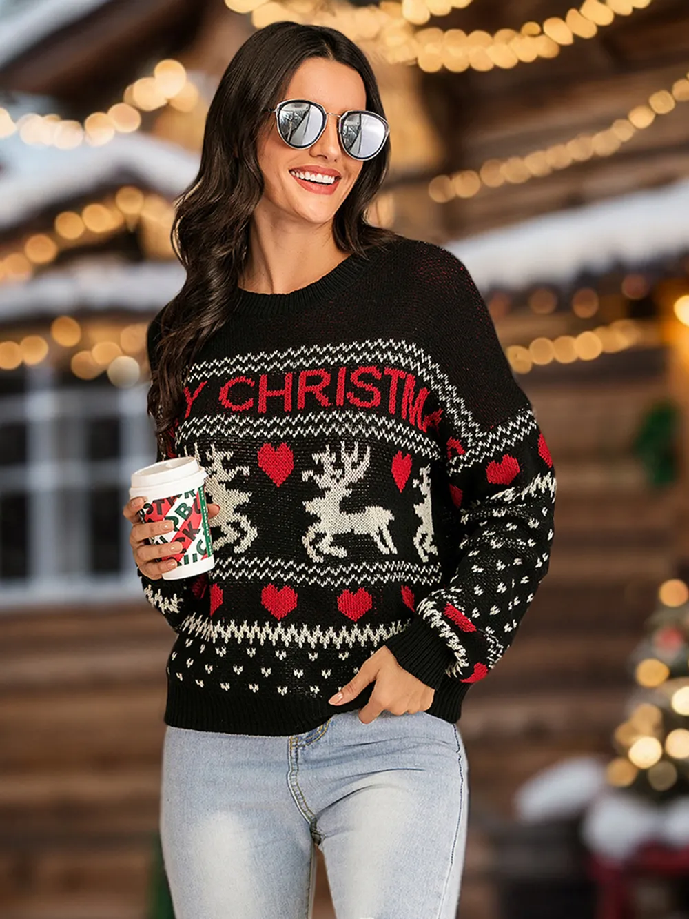 Christmas Element Round Neck Sweater, image 6