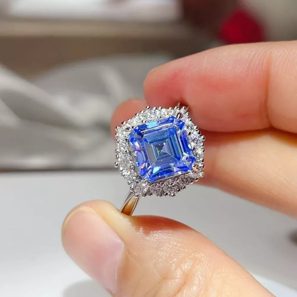 3 Carat Moissanite 925 Sterling Silver Ring, image 2