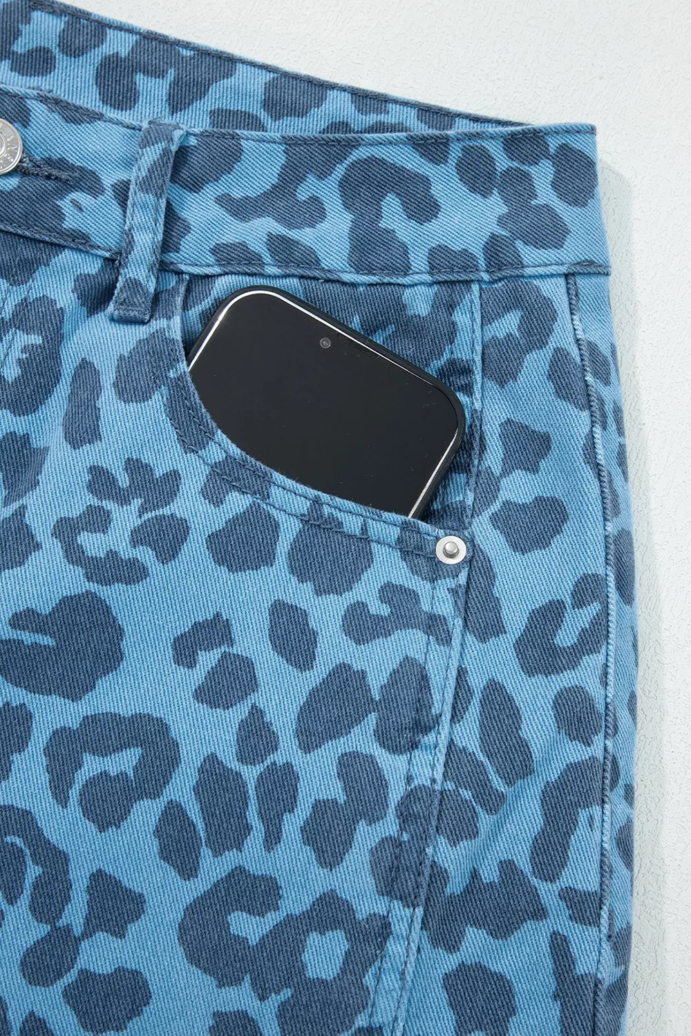 Leopard Print Barrel Leg Jeans, image 11