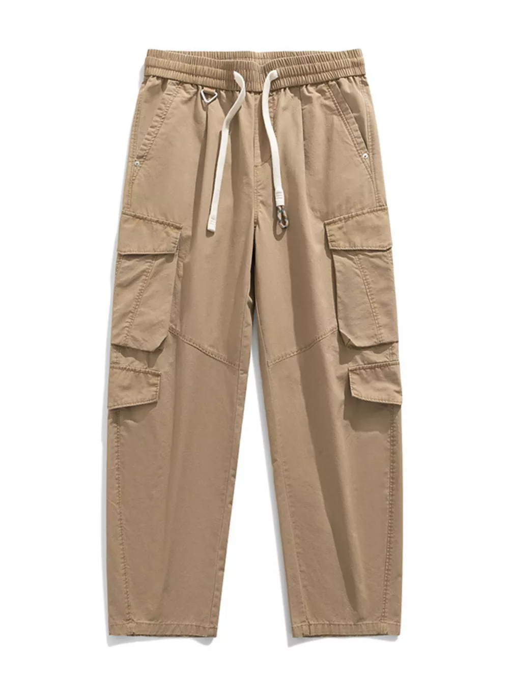 Men's Plus Size Loose Fit Cargo Pants with Drawstring, image 10