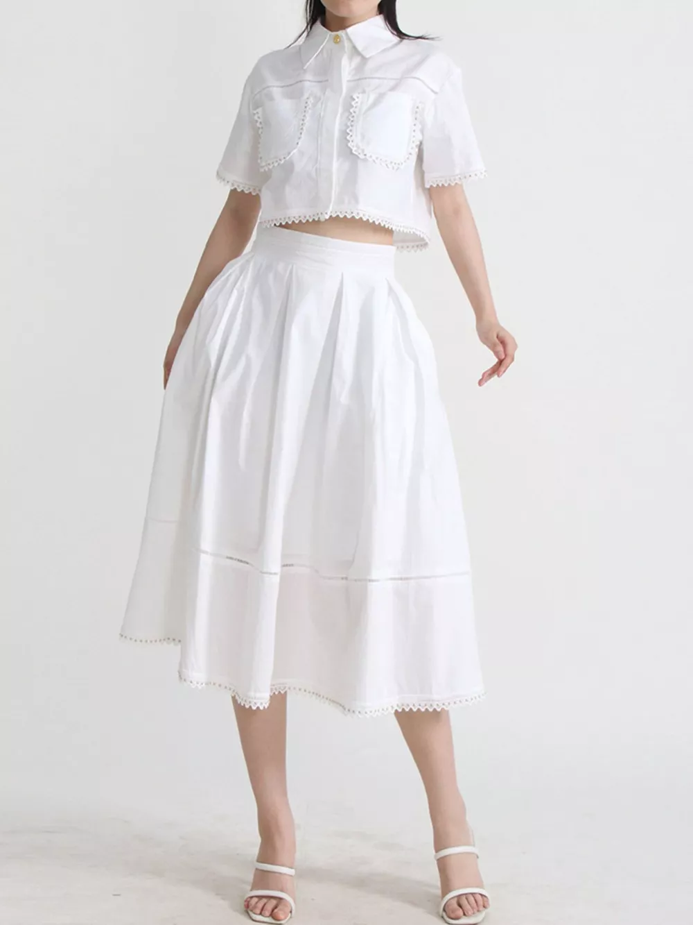 Short Sleeve Shirt and Skirt Set, image 10