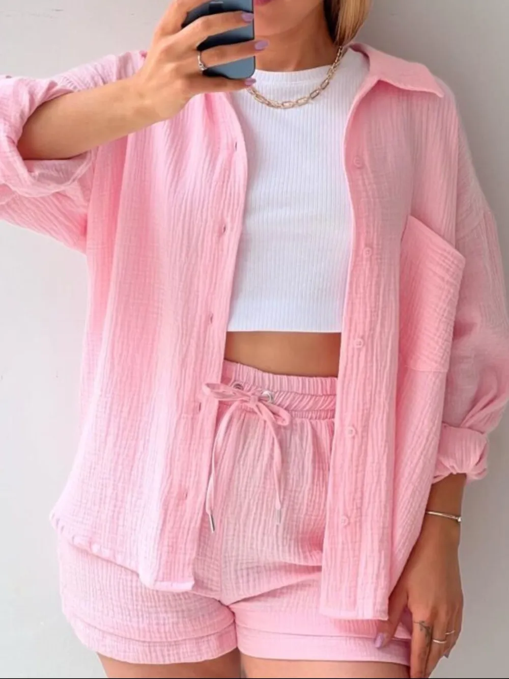 Button Up Shirt and Shorts Set, image 11