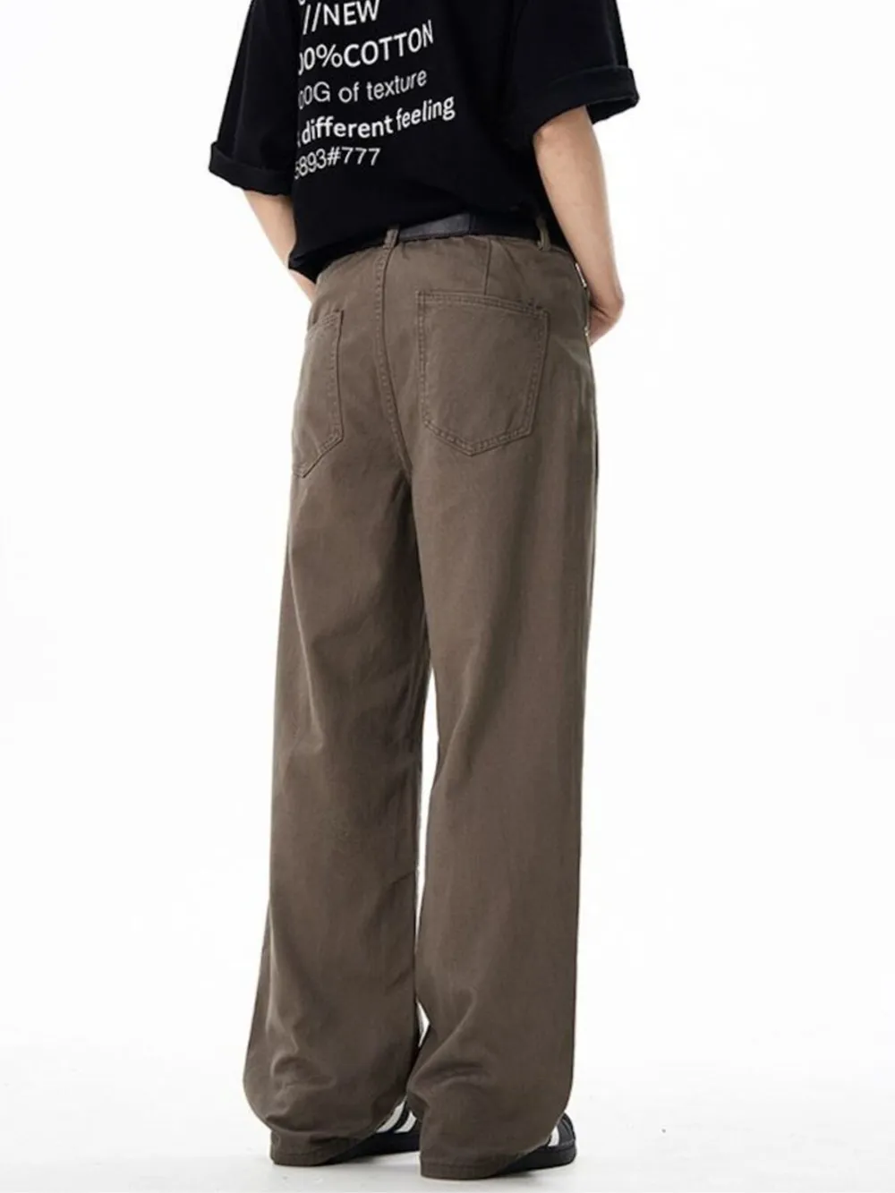 Men's Washed Wide-Leg Cargo Pants, image 9