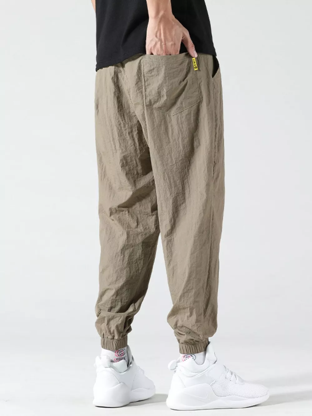 Men's Plus Size Drawstring Loose Fit Joggers, image 9